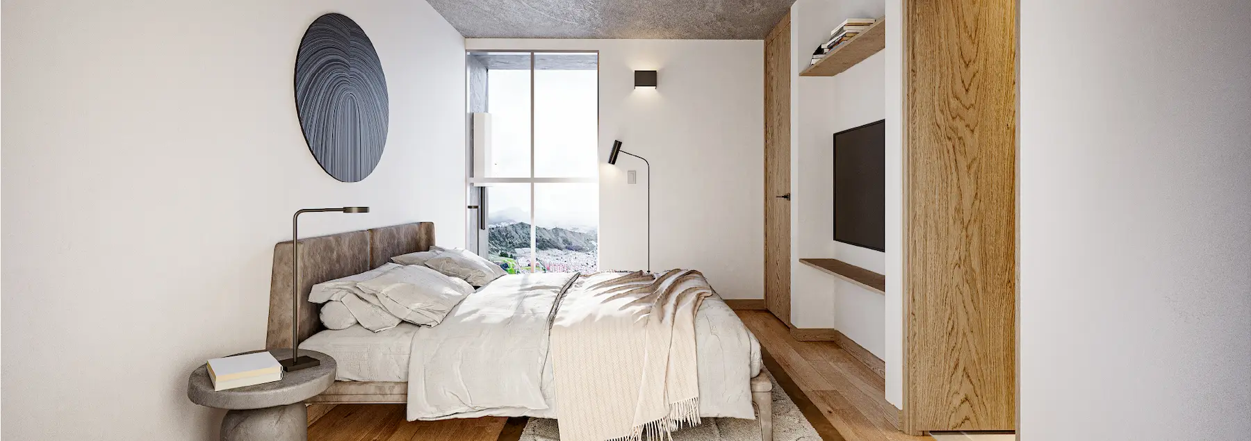 Habitación principal en Macondo Molinos, apartamentos VIS en Bogotá de 2 y 3 habitaciones cerca a estaciones de Transmilenio.